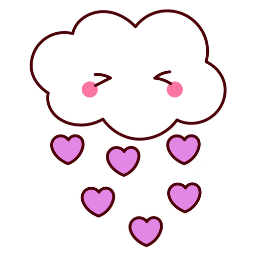 Rain Cloud of Hearts Sticker