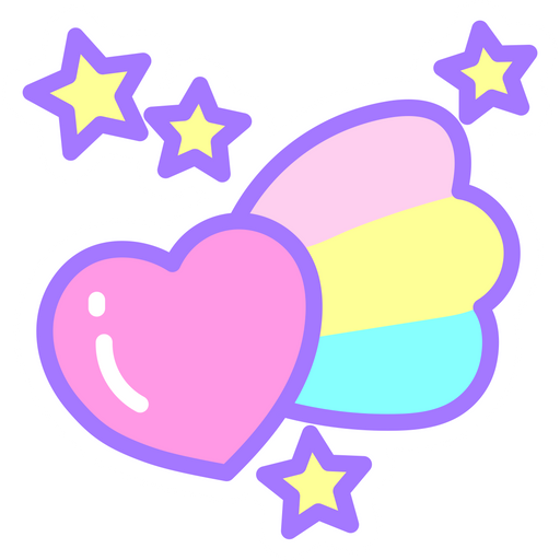 here is a Rainbow Heart Sticker from the Noob Pack collection for sticker mania