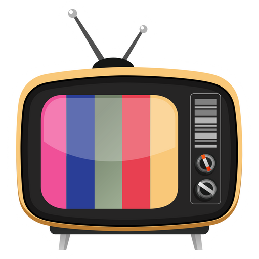 here is a Retro TV Playing Color Bars Sticker from the Movies and Series collection for sticker mania