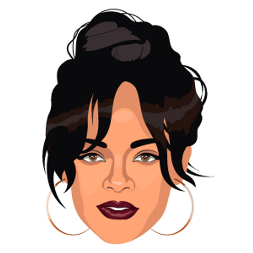 here is a Rihanna Sticker from the Music collection for sticker mania