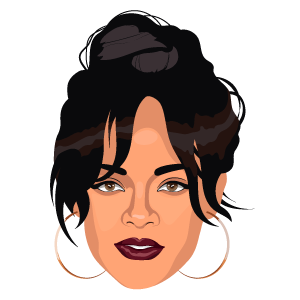 here is a Rihanna Sticker from the Music collection for sticker mania