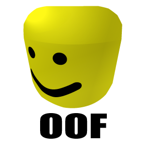 cool and cute Roblox Noob Head Oof Sticker for stickermania