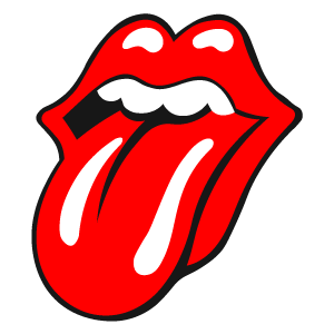 cool and cute Rolling Stones Logo Sticker for stickermania