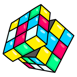 Rubik's Cube Sticker - Sticker Mania