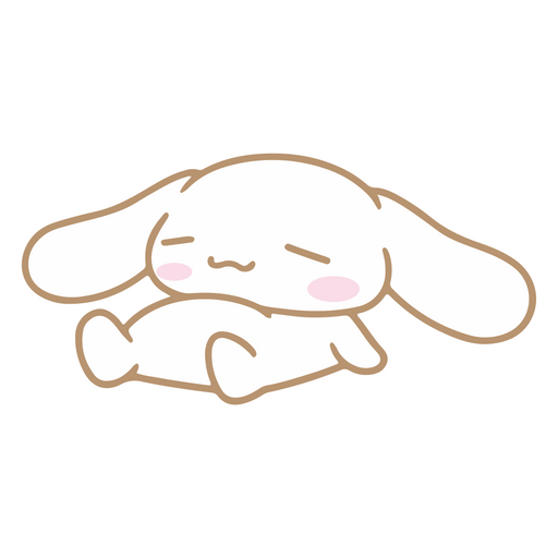 here is a Sanrio Cinnamoroll Tired Sticker from the Sanrio collection for sticker mania