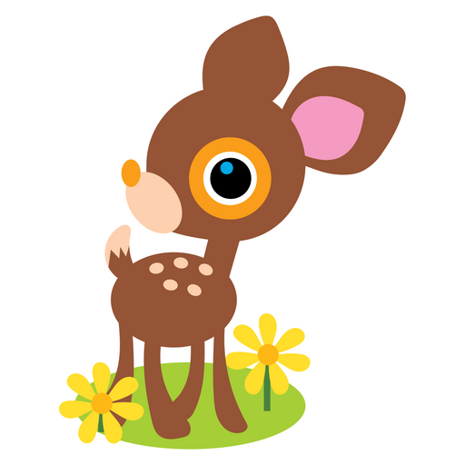 here is a Sanrio Deery Lou in Flowers Sticker from the Sanrio collection for sticker mania