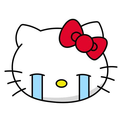 here is a Sanrio Hello Kitty Crying Sticker from the Sanrio collection for sticker mania