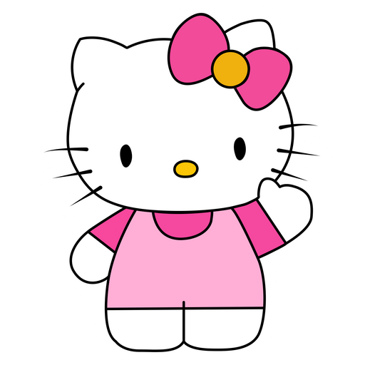 here is a Sanrio Hello Kitty Greets Sticker from the Noob Pack collection for sticker mania