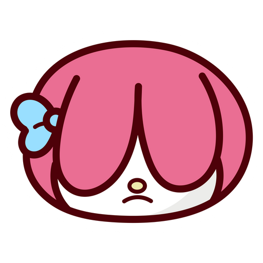 here is a Sanrio My Melody Closed Eyes Sticker from the Sanrio collection for sticker mania