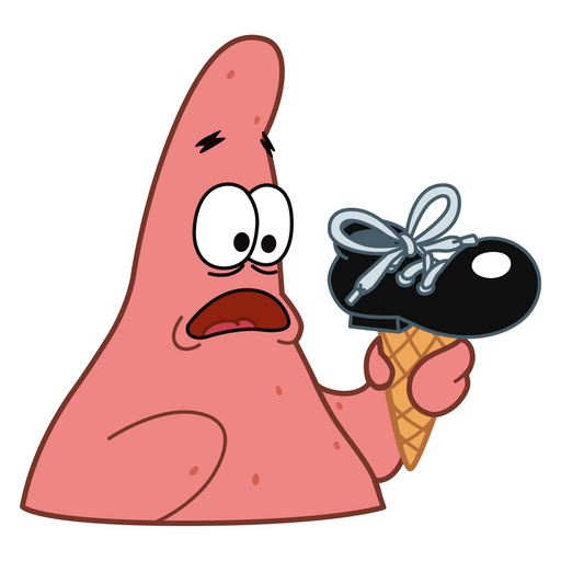 SpongeBob Patrick Shoe Ice Cream Sricker