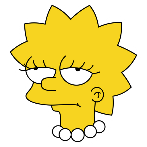 The Simpsons Lisa Eye Roll Sticker