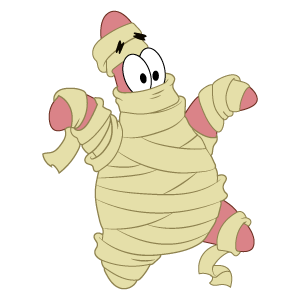 cool and cute SpongeBob Patrick Star Mummy for stickermania