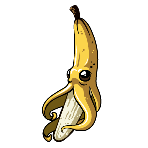 here is a Squid Banana Sticker from the Food and Beverages collection for sticker mania