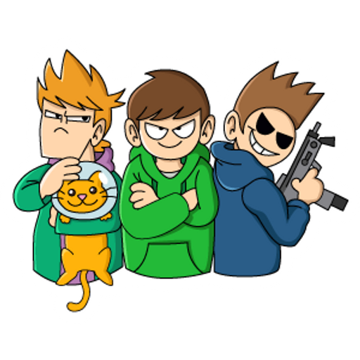 here is a Eddsworld Trio with Cat from the Cartoons collection for sticker mania