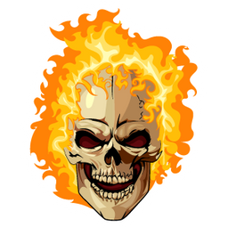 Ghost Rider Fire Head Sticker - Sticker Mania