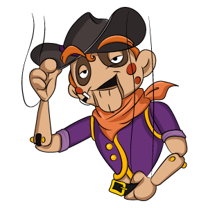 here is a Showdown Bandit Greets You Sticker from the Games collection for sticker mania