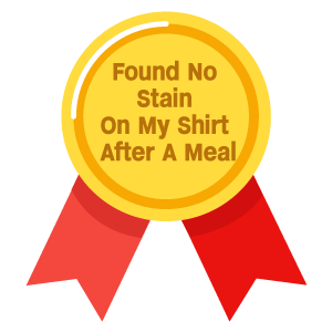 cool and cute Found No Stain On My Shirt After a Meal Medal Sticker for stickermania