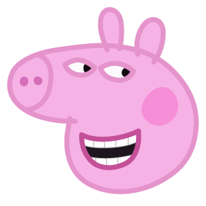 here is a Cunning Peppa Pig from the Cartoons collection for sticker mania