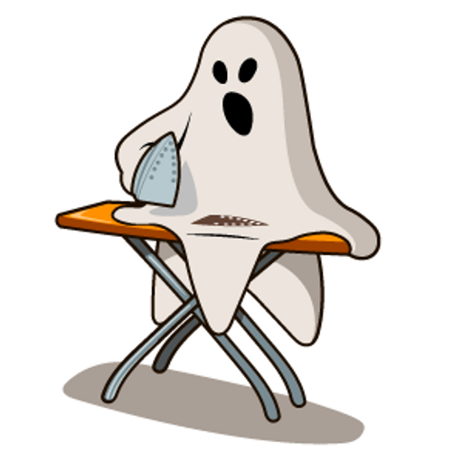 Halloween Ghost Ironing before party