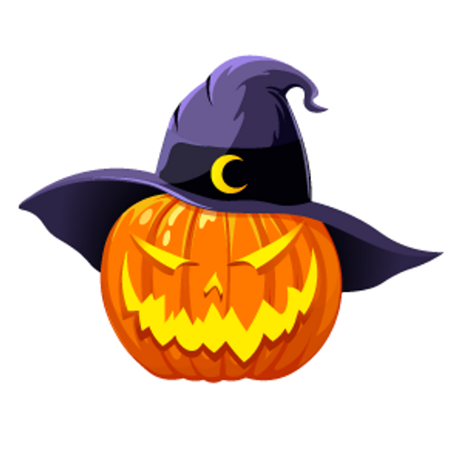 here is a Halloween Pumpkin in Witch Hat from the Halloween collection for sticker mania