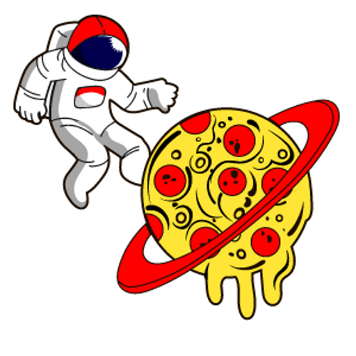 here is a Astronaut and Pizza Planet Sticker from the Outer Space collection for sticker mania