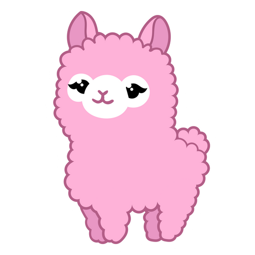 here is a Cute Pink LLama Sticker from the Animals collection for sticker mania