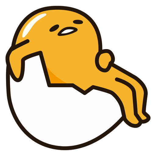 here is a Gudetama Chill Sticker from the Gudetama collection for sticker mania