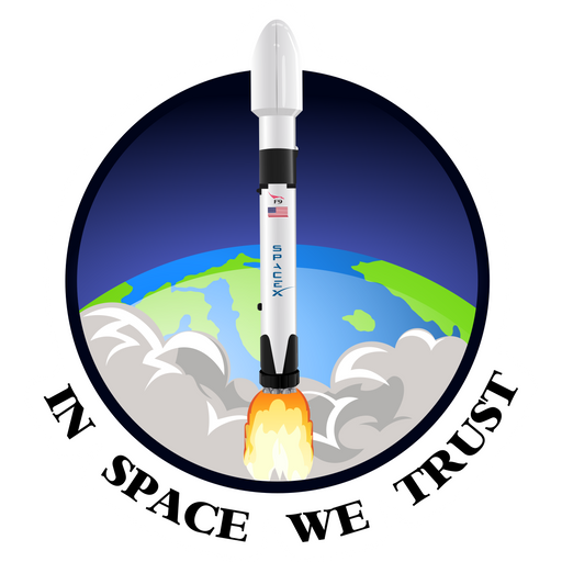 SpaceX Falcon 9 In Space We Trust Sticker