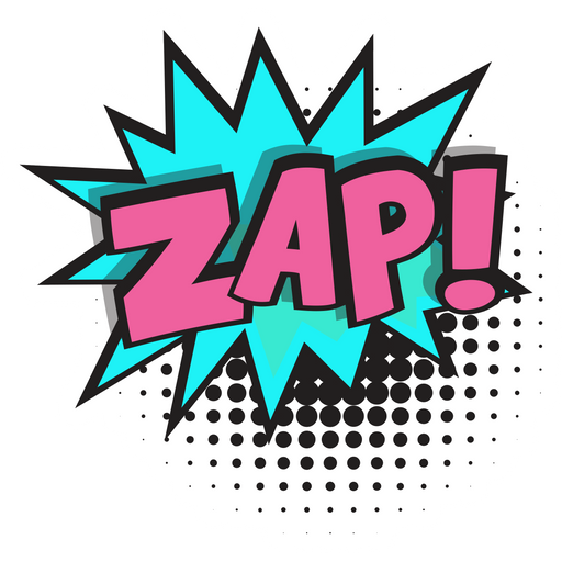 ZAP Comics Style Sticker