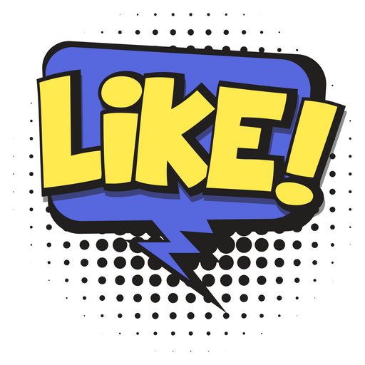 here is a Like Comics Style Sticker from the Inscriptions and Phrases collection for sticker mania