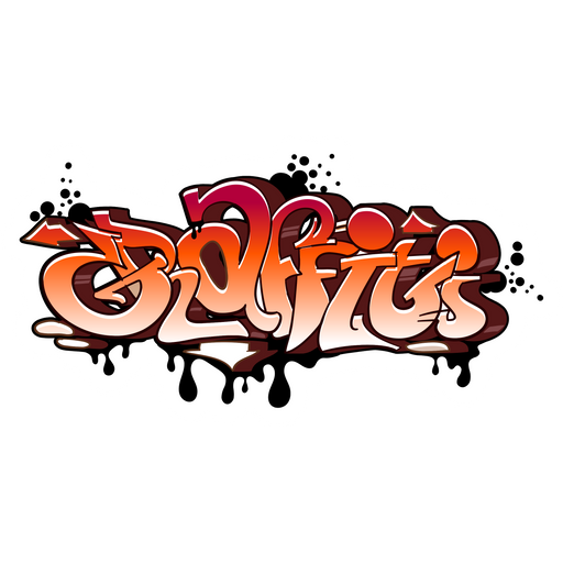 here is a Orange Graffiti Wildstyle from the Inscriptions and Phrases collection for sticker mania