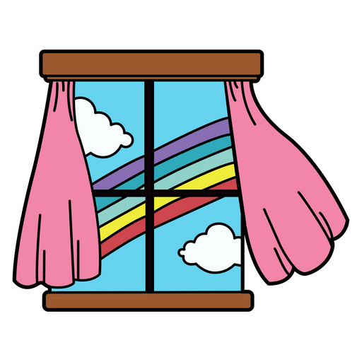 here is a Rainbow in the Window Sticker from the Noob Pack collection for sticker mania
