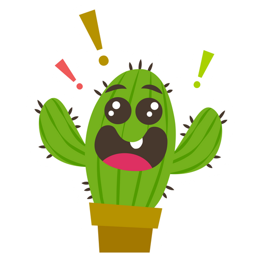 Cute Happy Cactus Sticker
