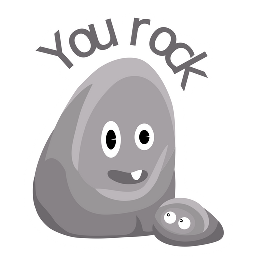 here is a Rock - You Rock Sticker from the Noob Pack collection for sticker mania