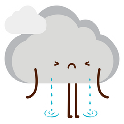 Cute Crying Cloud Sticker - Sticker Mania