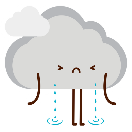 here is a Cute Crying Cloud Sticker from the Cute collection for sticker mania