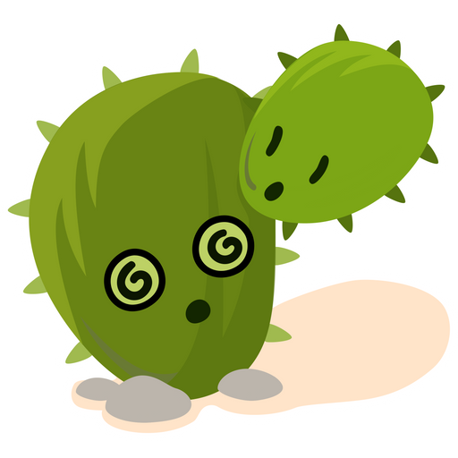 Two-Headed Cactus Sticker