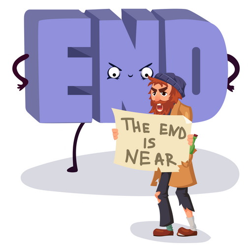 here is a The End is Near Sticker from the Noob Pack collection for sticker mania