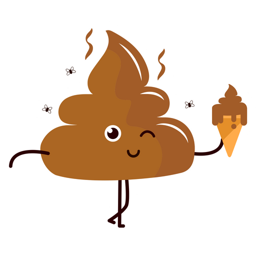 here is a Poop with Ice Cream Sticker from the Noob Pack collection for sticker mania