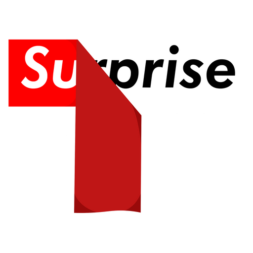 here is a Supreme Surprise Sticker from the Logo collection for sticker mania