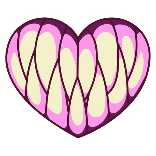 Teeth in the Heart Sticker