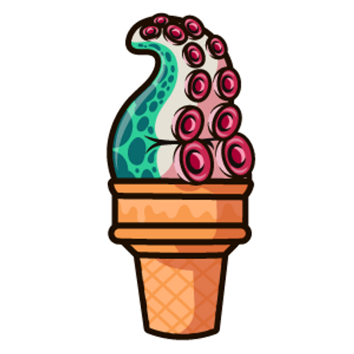 Tentacle Ice Cream Sticker