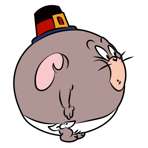 Tom and Jerry Round Nibble Sticker