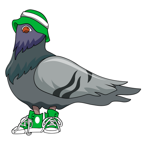 here is a Tough Pigeon on the Block Sticker from the Animals collection for sticker mania