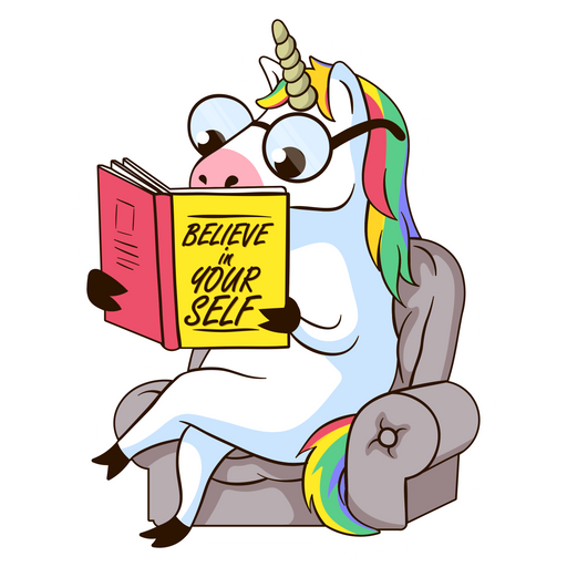 here is a Unicorn Believe in Yourself Book Sticker from the Noob Pack collection for sticker mania