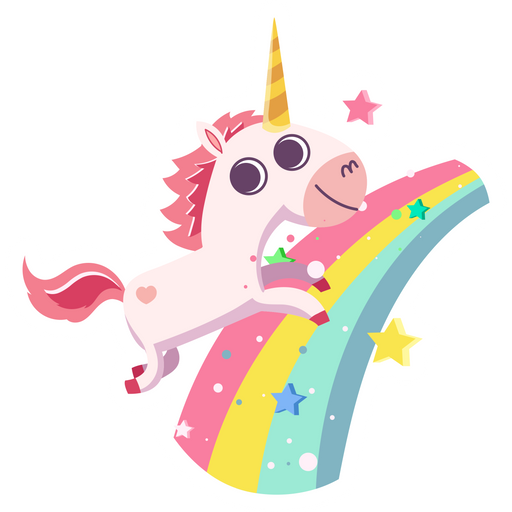 here is a Unicorn with Rainbow Sticker from the Cute collection for sticker mania