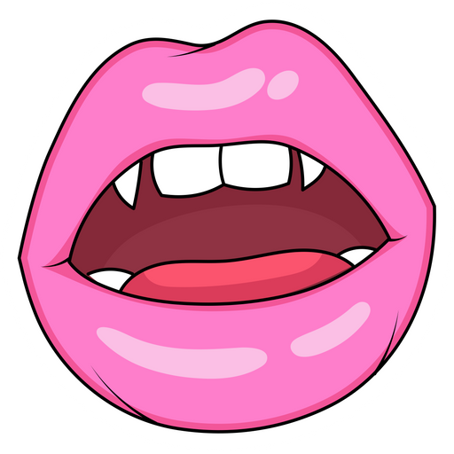 here is a Vampire Lips Sticker from the Noob Pack collection for sticker mania
