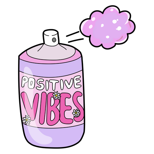 VSCO Girl Positive Vibes Spray Sticker
