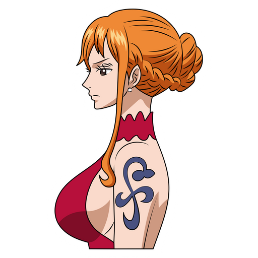 here is a One Piece Nami in Profile Sticker from the One Piece collection for sticker mania