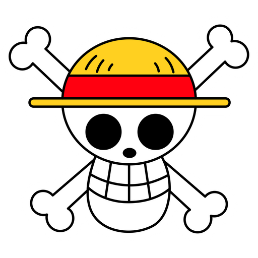 One Piece Straw Pirates Flag Sticker